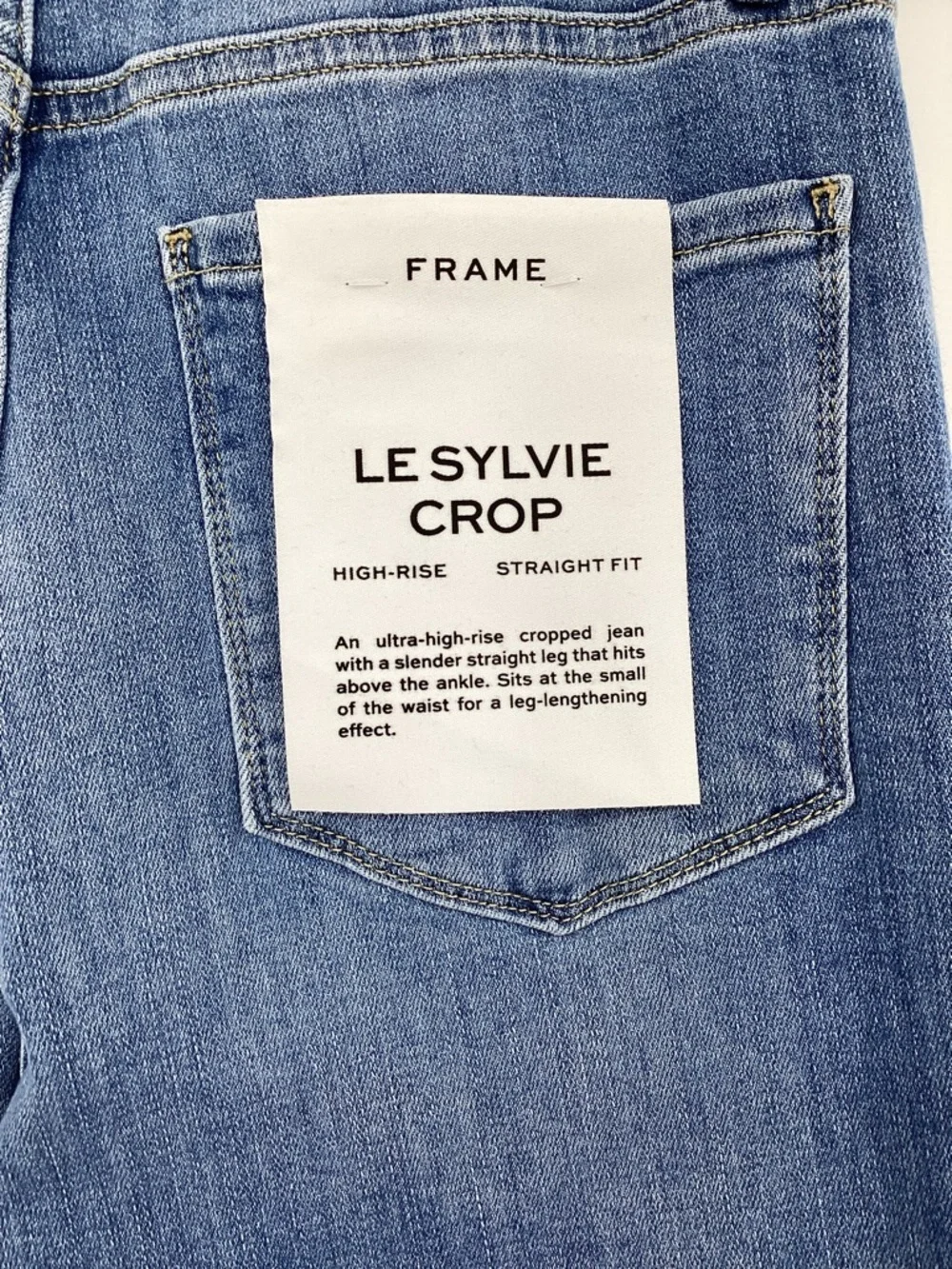 Frame Le Sylvia Crop Jeans High Rise Raw Hem - Picture 11 of 15
